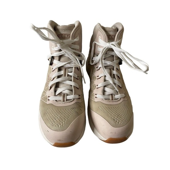 KEEN Vista Energy Safety Toe Sneakers Women’s 9.5 High Top Hiking Utility Beige - Picture 3 of 11
